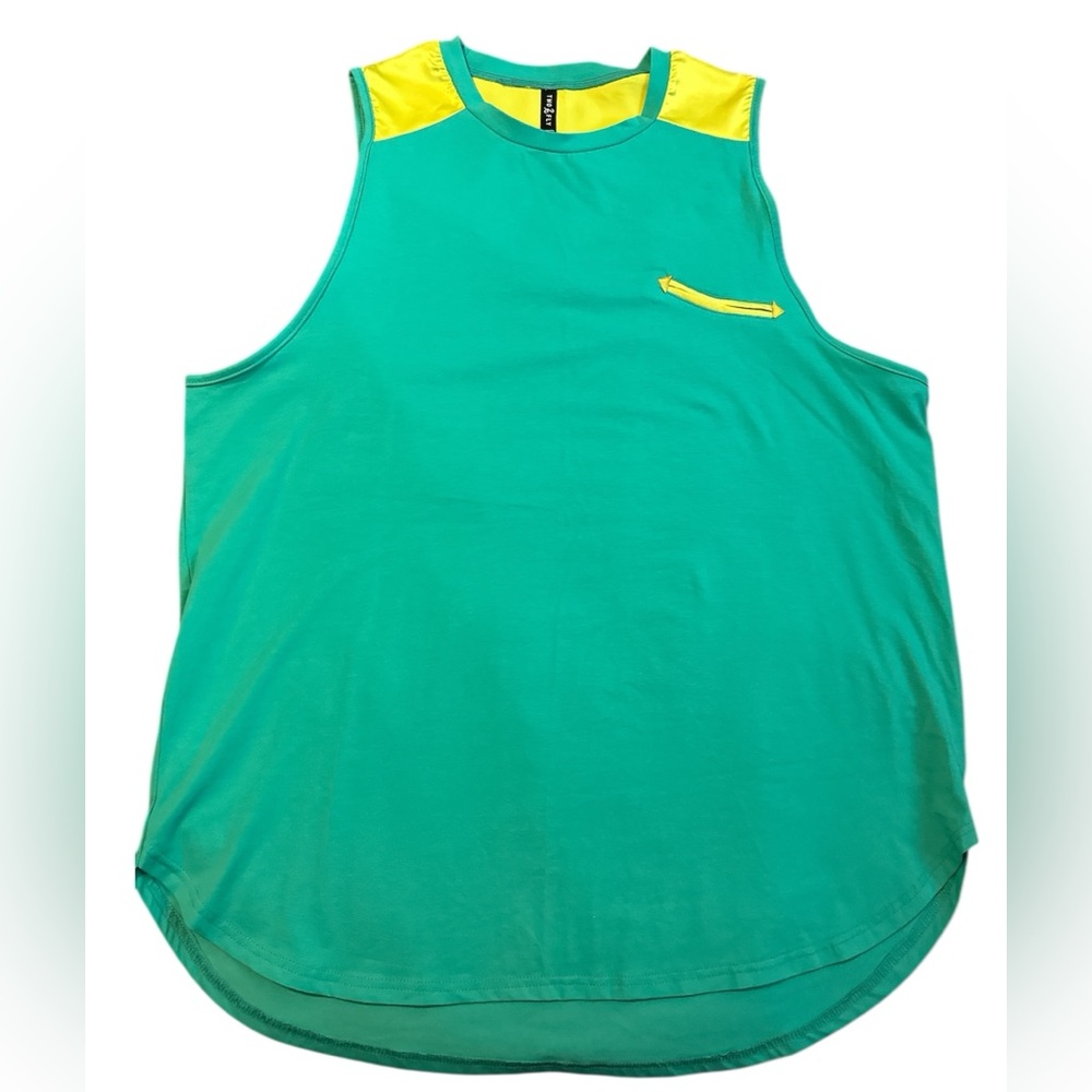 Teal and Lime Sleeveless Tank